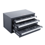 Makeup Organisation & Storage: VEVOR Drill Bit Dispenser Cabinet, Three-Drawer Drill Bit Organizer Cabinet for A to Z, Steel Drill Dispenser Organizer Cabinet with Labels, Stackable Drill Dispenser for Drill Bit Storage