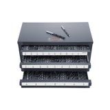 Makeup Organisation & Storage: VEVOR Drill Bit Dispenser Cabinet, Three-Drawer Drill Bit Organizer Cabinet for A to Z, Steel Drill Dispenser Organizer Cabinet with Labels, Stackable Drill Dispenser for Drill Bit Storage