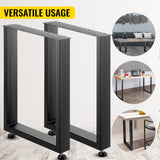 Table Tops & Bases: VEVOR Black Table Legs Frame Metal Dining Table Desk 600X720MM