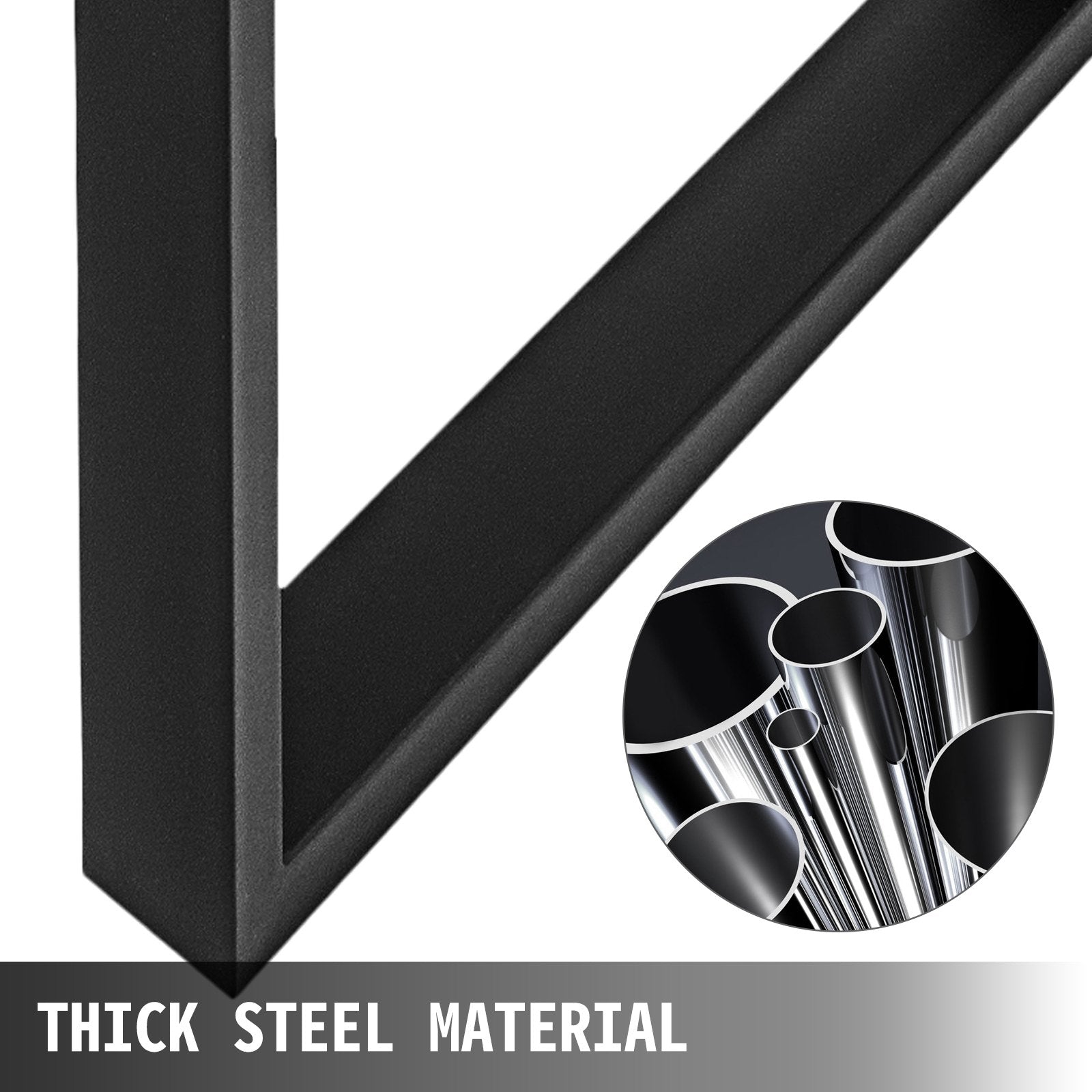 Table Tops & Bases: VEVOR Black Metal Table Legs Set of 2 Steel Table Legs 35x28 Inch Dining Table Legs Office Table Legs Computer Desk Legs Steel Bench Legs Country Style Table Legs DIY Furniture Legs