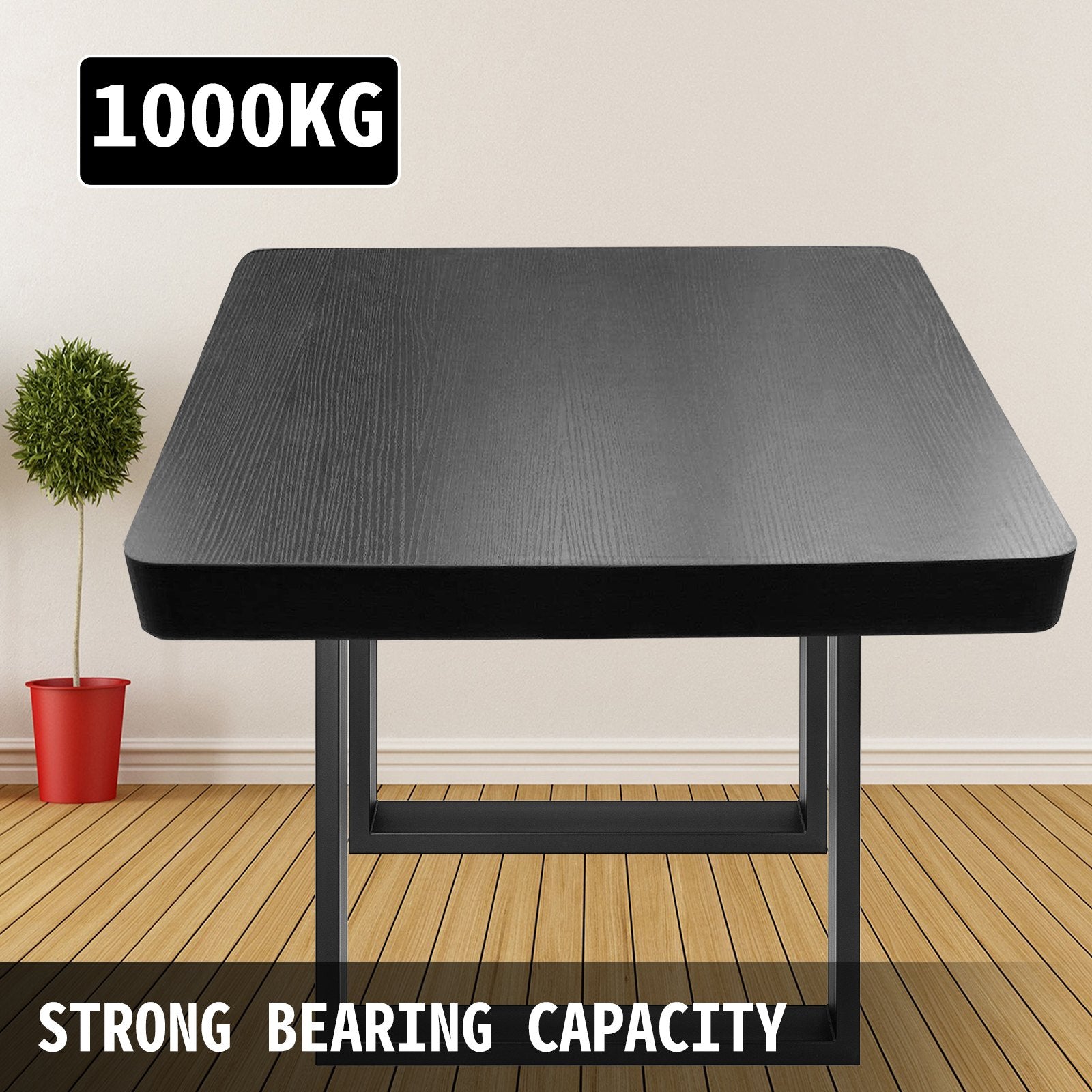 Table Tops & Bases: VEVOR Black Metal Table Legs Set of 2 Steel Table Legs 35x28 Inch Dining Table Legs Office Table Legs Computer Desk Legs Steel Bench Legs Country Style Table Legs DIY Furniture Legs