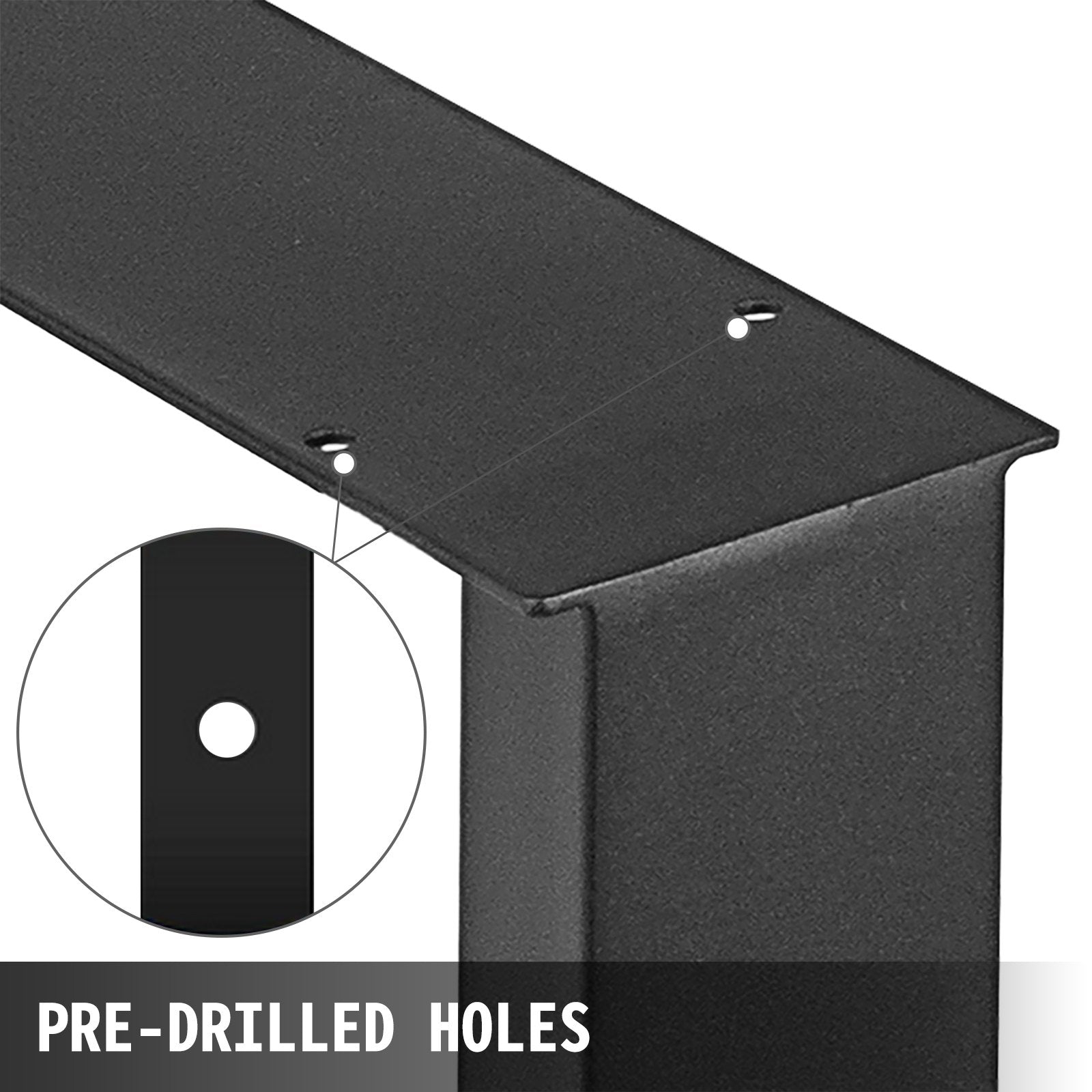 Table Tops & Bases: VEVOR Black Metal Table Legs Set of 2 Steel Table Legs 35x28 Inch Dining Table Legs Office Table Legs Computer Desk Legs Steel Bench Legs Country Style Table Legs DIY Furniture Legs