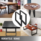 Table Tops & Bases: VEVOR Black Metal Table Legs Set of 2 Steel Table Legs 35x28 Inch Dining Table Legs Office Table Legs Computer Desk Legs Steel Bench Legs Country Style Table Legs DIY Furniture Legs