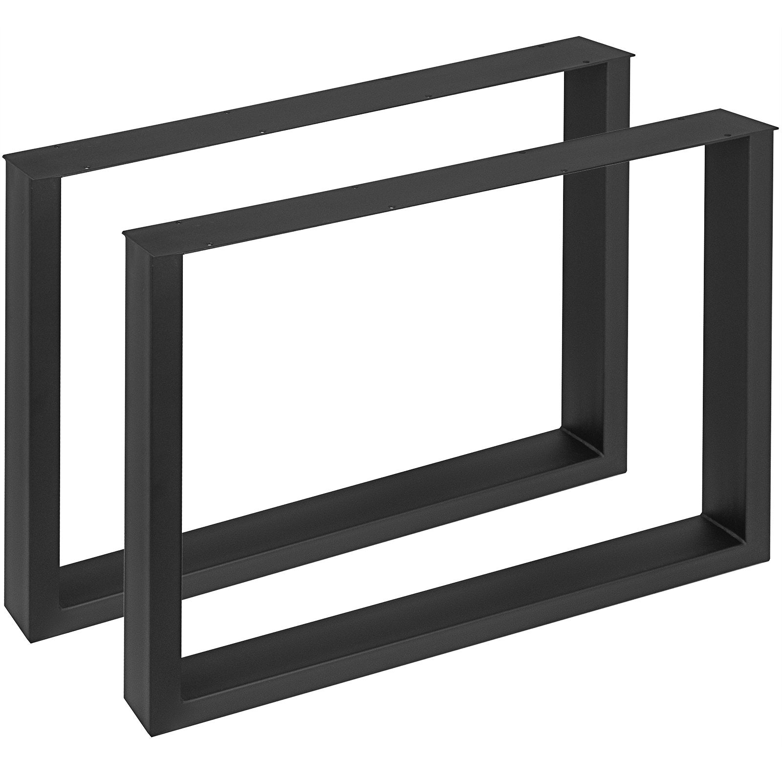 Table Tops & Bases: VEVOR Black Metal Table Legs Set of 2 Steel Table Legs 35x28 Inch Dining Table Legs Office Table Legs Computer Desk Legs Steel Bench Legs Country Style Table Legs DIY Furniture Legs