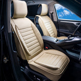 Automotive Decor: VEVOR Seat Covers, Universal Car Seat Covers Front Seats, 2pcs Faux Leather Seat Cover, Semi-enclosed Design, Detachable Headrest and Airbag Compatible, for Most Cars SUVs and Trucks Beige