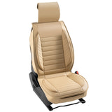 Automotive Decor: VEVOR Seat Covers, Universal Car Seat Covers Front Seats, 2pcs Faux Leather Seat Cover, Semi-enclosed Design, Detachable Headrest and Airbag Compatible, for Most Cars SUVs and Trucks Beige