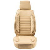 Automotive Decor: VEVOR Seat Covers, Universal Car Seat Covers Front Seats, 2pcs Faux Leather Seat Cover, Semi-enclosed Design, Detachable Headrest and Airbag Compatible, for Most Cars SUVs and Trucks Beige