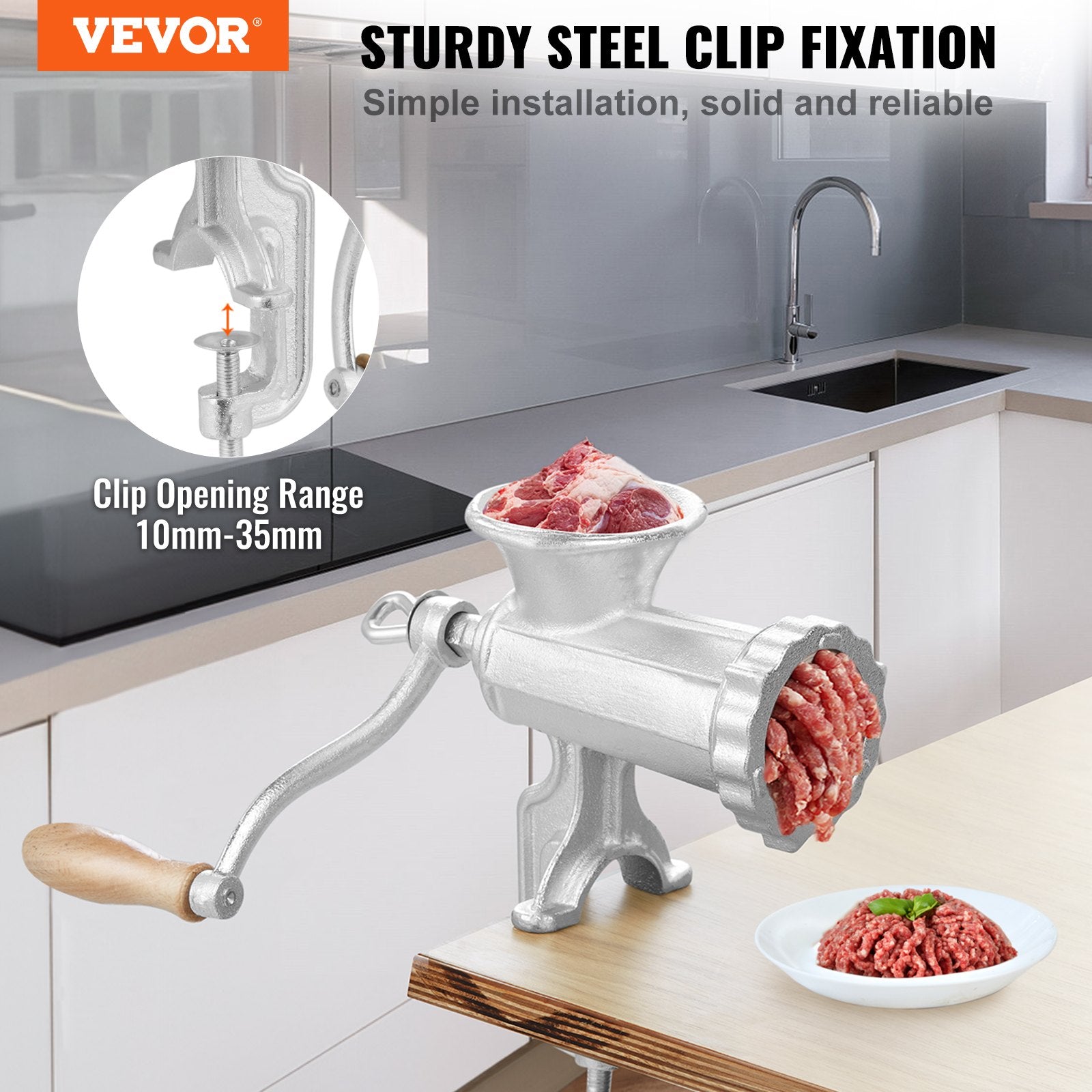 Building Materials: VEVOR Manual Meat Grinder Heavy Duty Cast Iron Meat Grinder & Steel Table Clamp