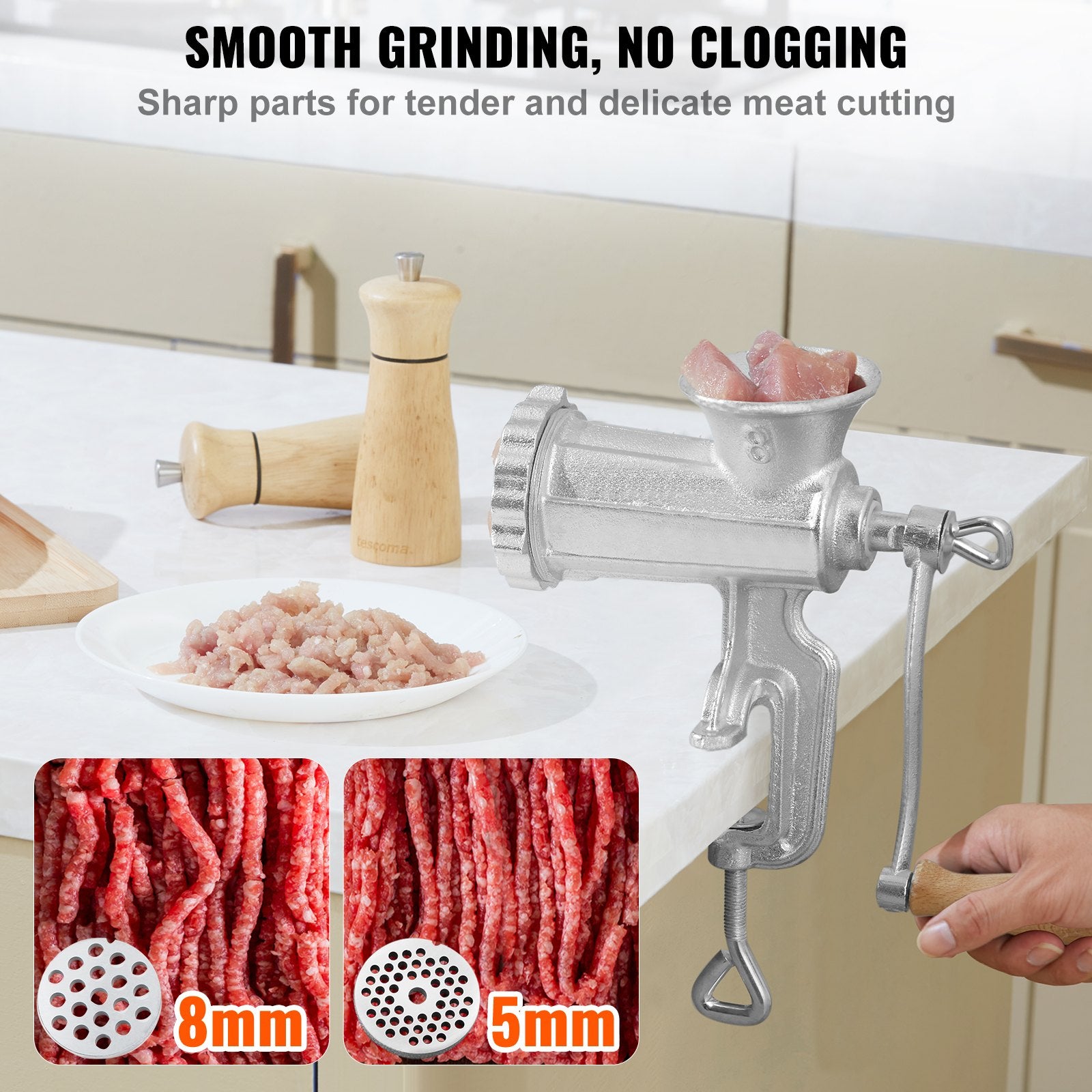 Building Materials: VEVOR Manual Meat Grinder Heavy Duty Cast Iron Meat Grinder & Steel Table Clamp