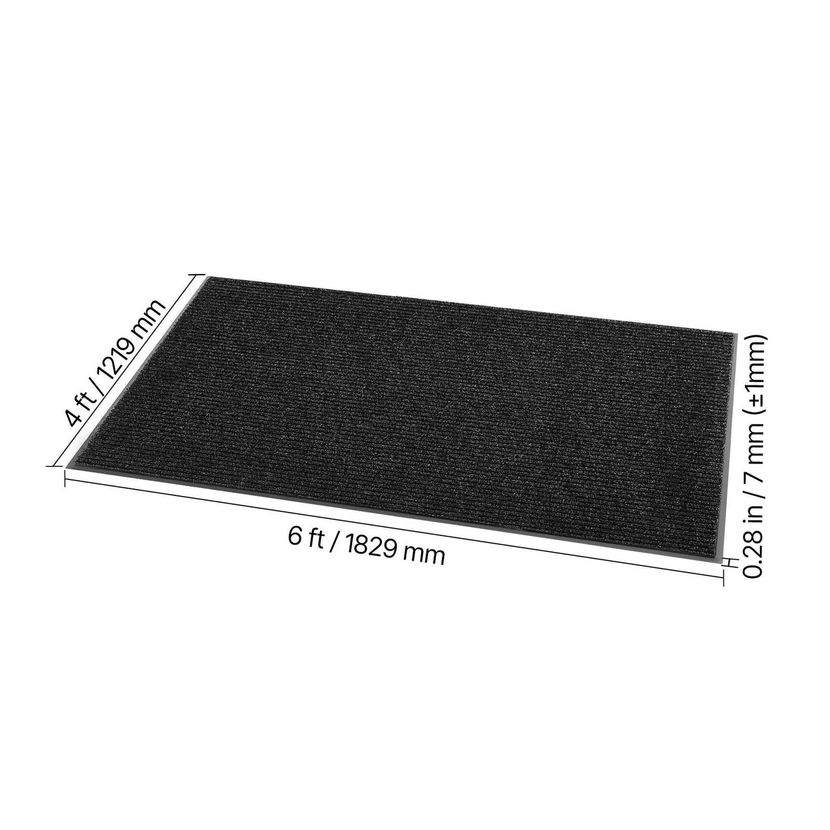 Front Door Mat, 1829 x 1219 mm Commercial Floor Mat for Indoor and Outdoor, Stylish Striped Industrial Carpet with PVC Backing, Heavy Duty Washable Entry Rug for Hallway, Balcony, Garage, Grey
