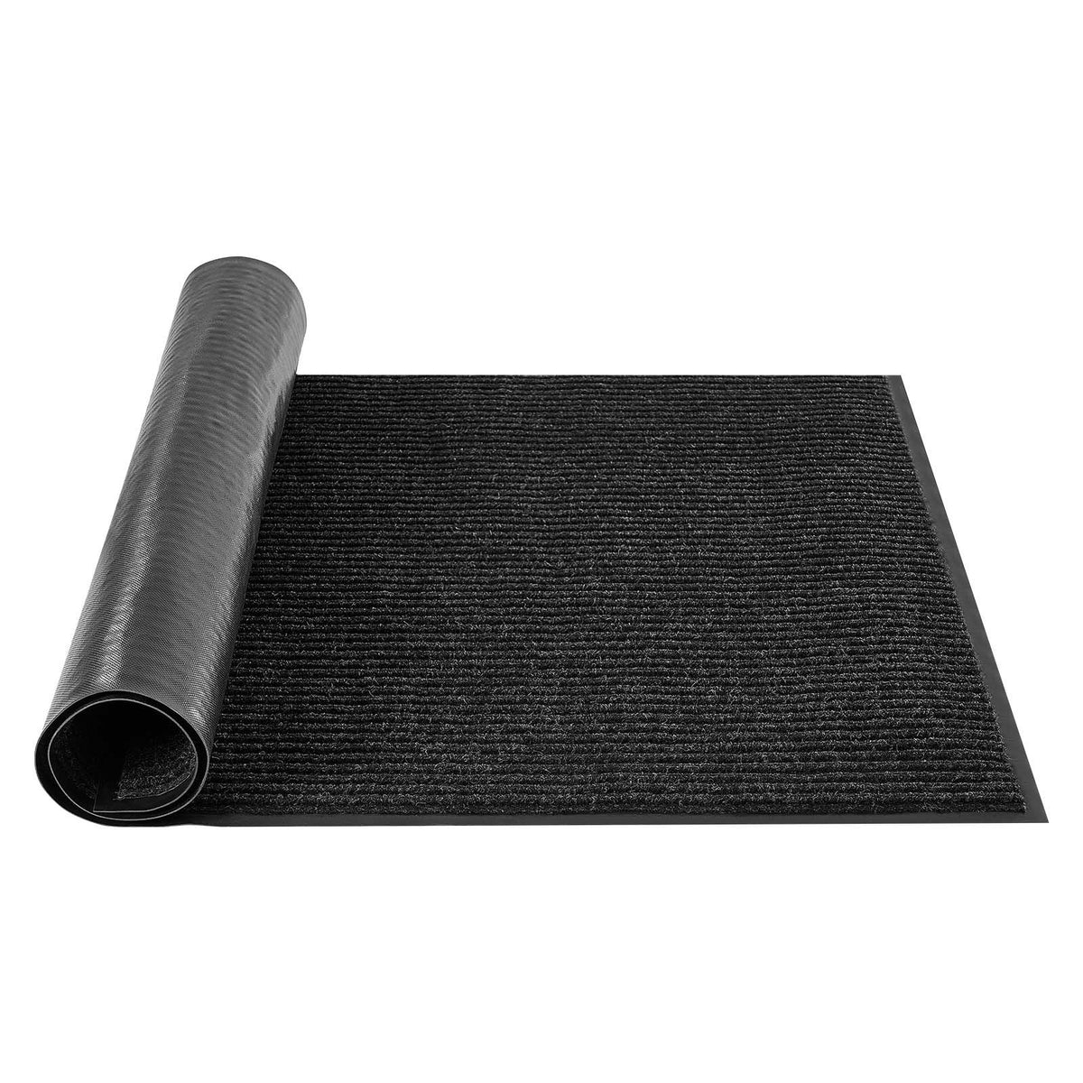 Front Door Mat, 1829 x 1219 mm Commercial Floor Mat for Indoor and Outdoor, Stylish Striped Industrial Carpet with PVC Backing, Heavy Duty Washable Entry Rug for Hallway, Balcony, Garage, Grey