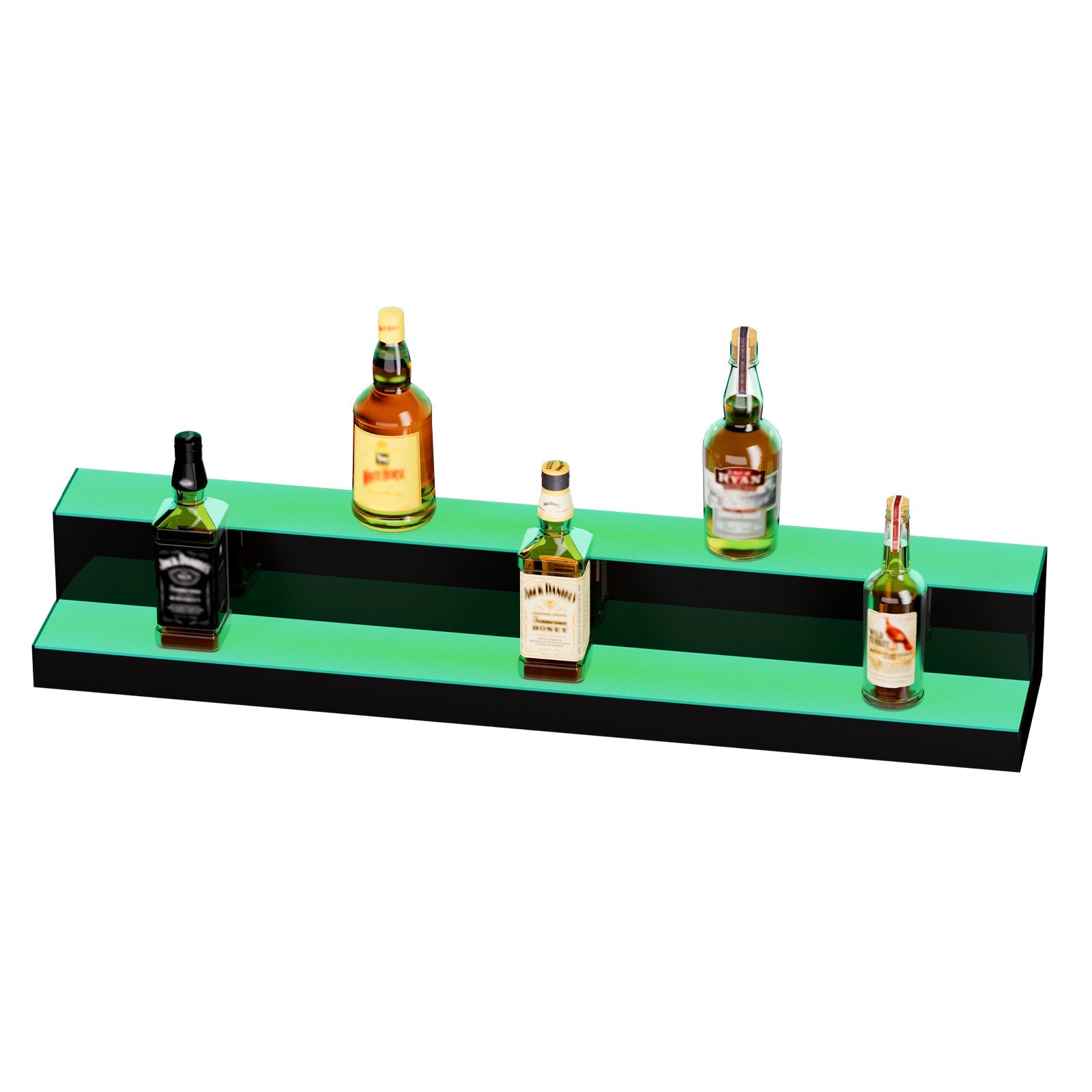Basketball & Basketball Accessories: VEVOR LED Lighted Liquor Bottle Display, 2 Tiers 40 Inch Commercial Illuminated Home Bar Shelf, 2 Steps Whiskey Rack Stand, Acrylic Drink Shelves with RF Remote & App Control, and Multicolor lighting