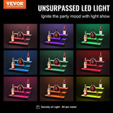 Audio Players & Recorders: VEVOR LED Lighted Liquor Bottle Display Bar Shelf RF & App Control 406mm 3-Step