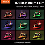Audio Players & Recorders: VEVOR LED Lighted Liquor Bottle Display Bar Shelf RF & App Control 406 mm 4-Step
