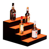 Audio Players & Recorders: VEVOR LED Lighted Liquor Bottle Display Bar Shelf RF & App Control 406 mm 4-Step