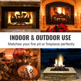 Fire Pits: VEVOR Fireplace Log Grate, 18 inch Heavy Duty Fireplace Grate with 6 Support Legs, Solid Powder-coated Steel Bars, Log Firewood Burning Rack Holder for Indoor and Outdoor Fireplace