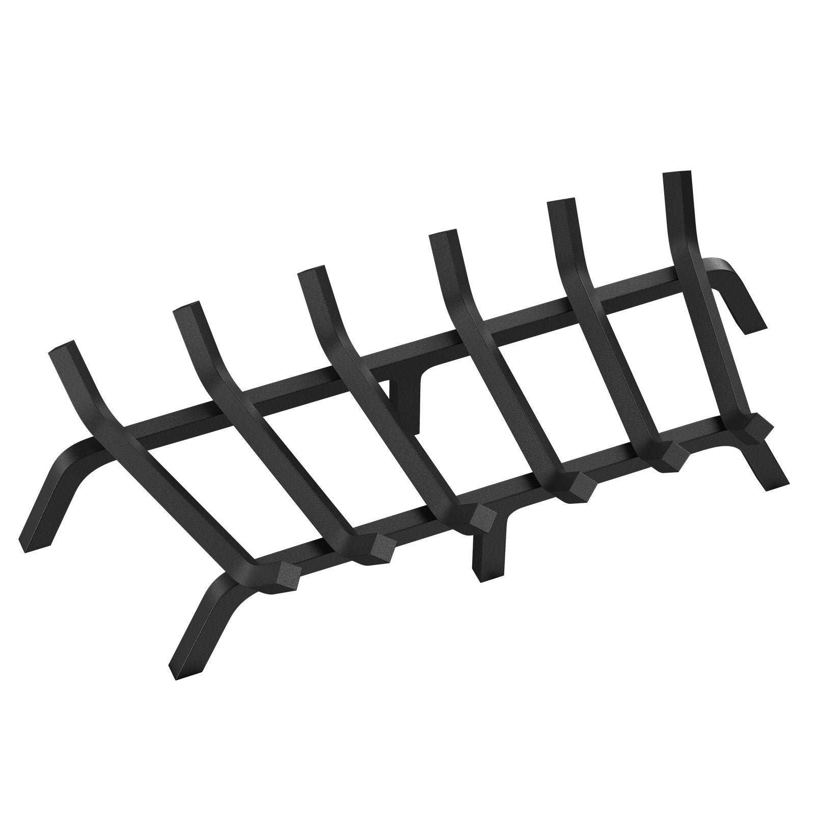 Fire Pits: VEVOR Fireplace Log Grate, 685.8mm Heavy Duty Fireplace Grate with 6 Support Legs, 19.05mm Solid Powder-coated Steel Bars, Log Firewood Burning Rack Holder for Indoor and Outdoor Fireplace
