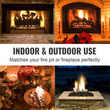 Fire Pits: VEVOR Fireplace Log Grate, 762mm Heavy Duty Fireplace Grate with 6 Support Legs, 19.05mm Solid Powder-coated Steel Bars, Log Firewood Burning Rack Holder for Indoor and Outdoor Fireplace