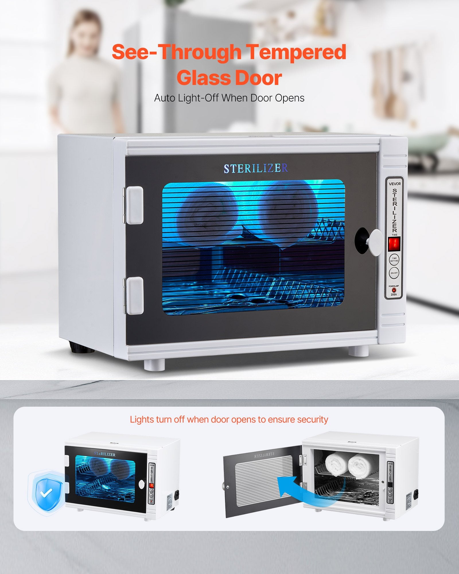 Nail Care: VEVOR Nail Tool Cleaning Machine 12L Large Capacity Tool Cabinet Cleaner Box