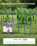 Garden Beds & Planters: VEVOR Garden Stakes, 50 Pack, 1170 mm, Plastic Coated Metal Tomato Stakes, Garden Sticks for Plants Support, with Pointed End and Non-Slip Bumps for Growing Climbing Plants, Outdoor Vegetables