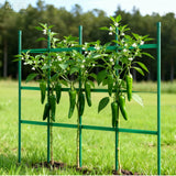 Garden Beds & Planters: VEVOR Garden Stakes, 50 Pack, 1170 mm, Plastic Coated Metal Tomato Stakes, Garden Sticks for Plants Support, with Pointed End and Non-Slip Bumps for Growing Climbing Plants, Outdoor Vegetables