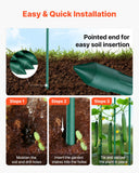 Garden Beds & Planters: VEVOR Garden Stakes, 50 Pack, 1455 mm, Plastic Coated Metal Tomato Stakes, Garden Sticks for Plants Support, with Pointed End and Non-Slip Bumps for Growing Climbing Plants, Outdoor Vegetables