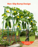 Garden Beds & Planters: VEVOR Garden Stakes, 50 Pack, 1455 mm, Plastic Coated Metal Tomato Stakes, Garden Sticks for Plants Support, with Pointed End and Non-Slip Bumps for Growing Climbing Plants, Outdoor Vegetables
