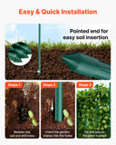 Garden Beds & Planters: VEVOR Garden Stakes, 25 Pack, 2100 mm, Plastic Coated Metal Tomato Stakes, Garden Sticks for Plants Support, with Pointed End and Non-Slip Bumps for Growing Climbing Plants, Outdoor Vegetables