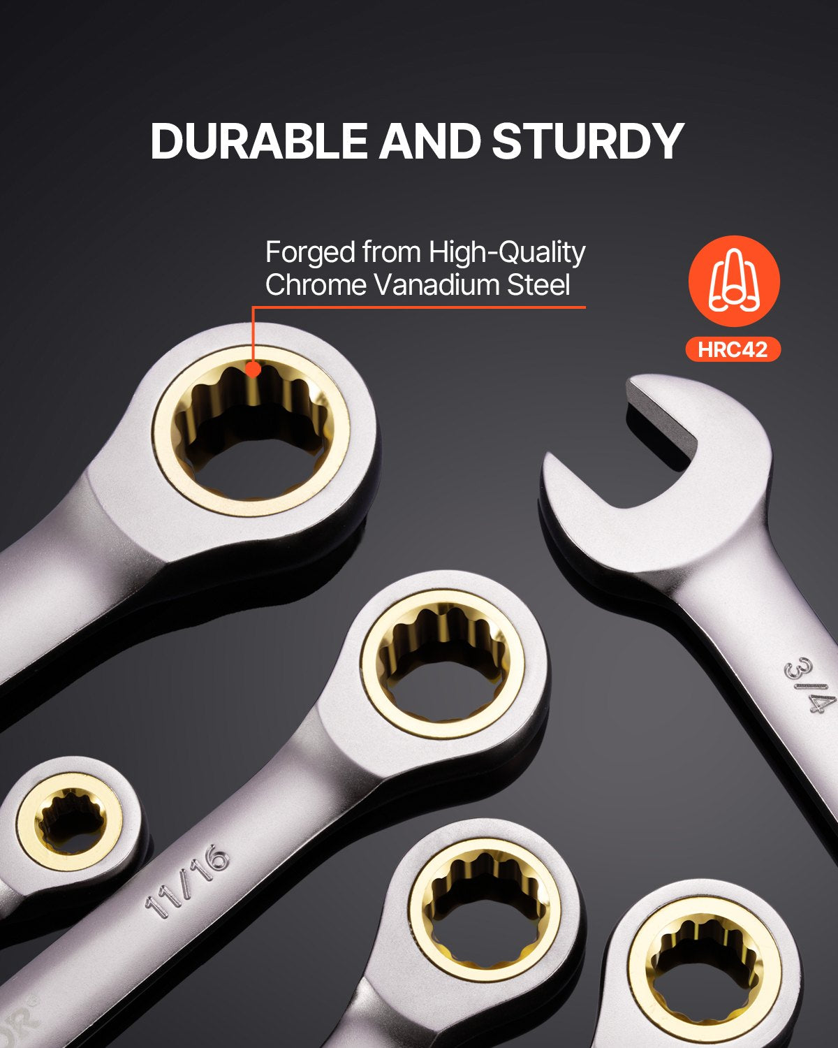 Kitchen & Bathroom DIY: VEVOR Combination Wrench Set 24 PCS SAE 1/4" - 7/8" Metric 8-19mm Organizer Rack