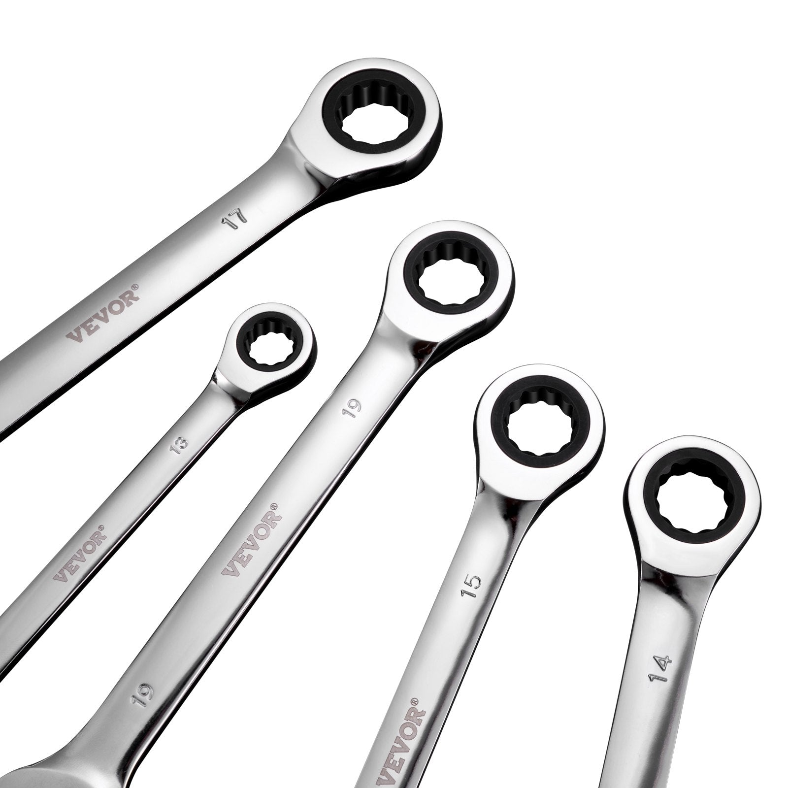 Basketball & Basketball Accessories: VEVOR Combination Wrench Set 8-Piece Metric 8 mm to 19 mm with Organizer Rack