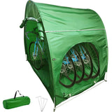 Tents: VEVOR Bike Cover Storage Tent, 420D Oxford Fabric Portable for 4 Bikes, Outdoor Waterproof Anti-Dust Bicycle Storage Shed, Heavy Duty for Bikes, Lawn Mower, and Garden Tools, with Carry Bag, Green