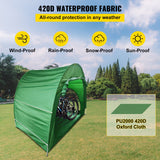 Tents: VEVOR Bike Cover Storage Tent, 420D Oxford Fabric Portable for 4 Bikes, Outdoor Waterproof Anti-Dust Bicycle Storage Shed, Heavy Duty for Bikes, Lawn Mower, and Garden Tools, with Carry Bag, Green