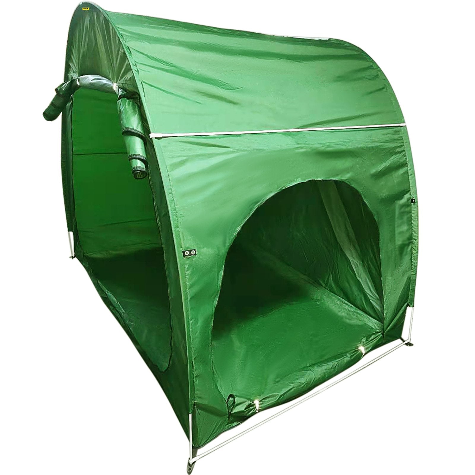 Tents: VEVOR Bike Cover Storage Tent, 420D Oxford Fabric Portable for 4 Bikes, Outdoor Waterproof Anti-Dust Bicycle Storage Shed, Heavy Duty for Bikes, Lawn Mower, and Garden Tools, with Carry Bag, Green