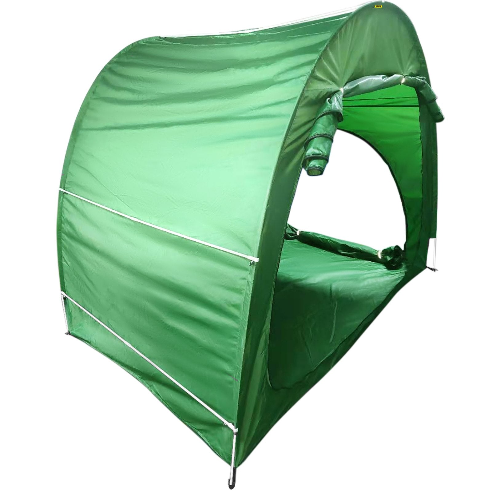 Tents: VEVOR Bike Cover Storage Tent, 420D Oxford Fabric Portable for 4 Bikes, Outdoor Waterproof Anti-Dust Bicycle Storage Shed, Heavy Duty for Bikes, Lawn Mower, and Garden Tools, with Carry Bag, Green