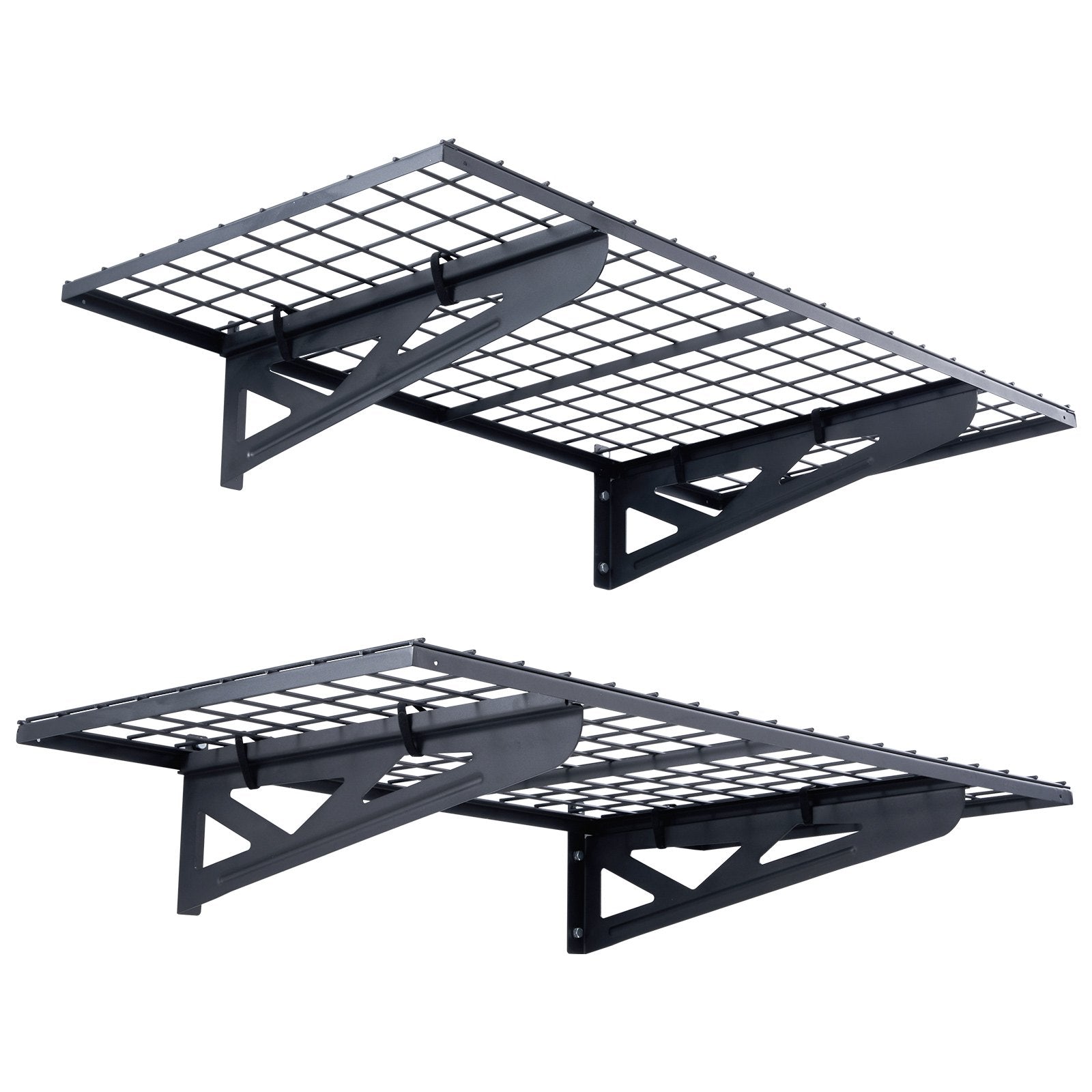 Wall Storage Racks: VEVOR Garage Storage Shelving, 2 Pack, 122 x 61 cm Heavy Duty Garage Shelves Wall Mounted, 502 lbs Load Capacity(Total) Garage Storage Rack Floating Shelves, Suitable for Shop, Shed, Garage Storage