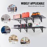 Wall Storage Racks: VEVOR 2PCS 72x24in Garage Storage Shelving Wall Mounted Heavy Duty Shelves Rack