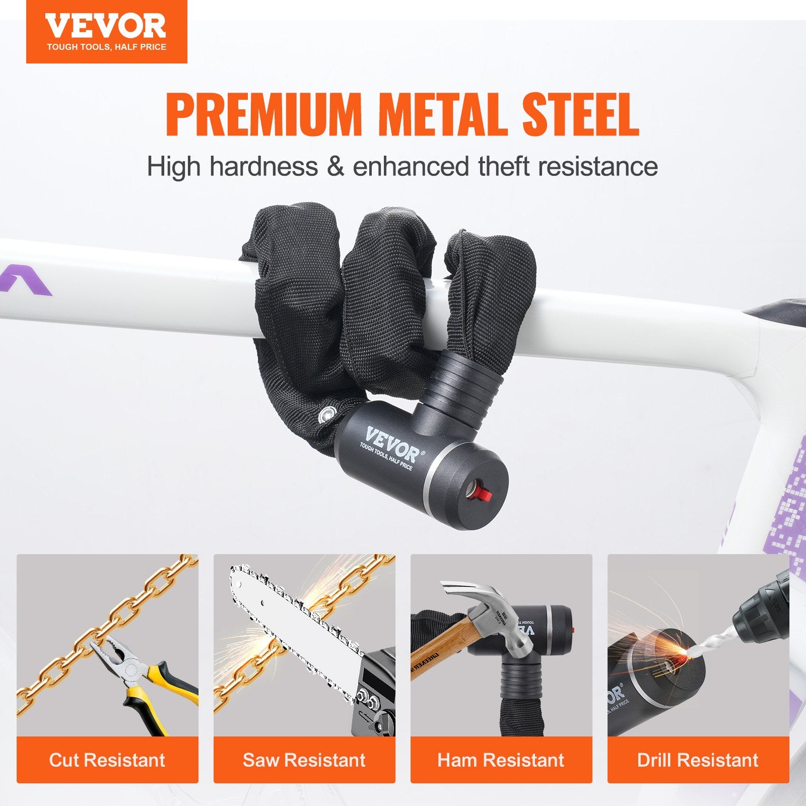 Non-Fiction Books: VEVOR Bike Chain Lock, 3.94 Ft Combination Bicycle Chain Lock with 3 Keys, Heavy Duty Anti-Theft High Security Bike Locks, Perfect for Bike, Motorcycle, Scooter, Bicycle, Door, Fence or Gate, 10mm