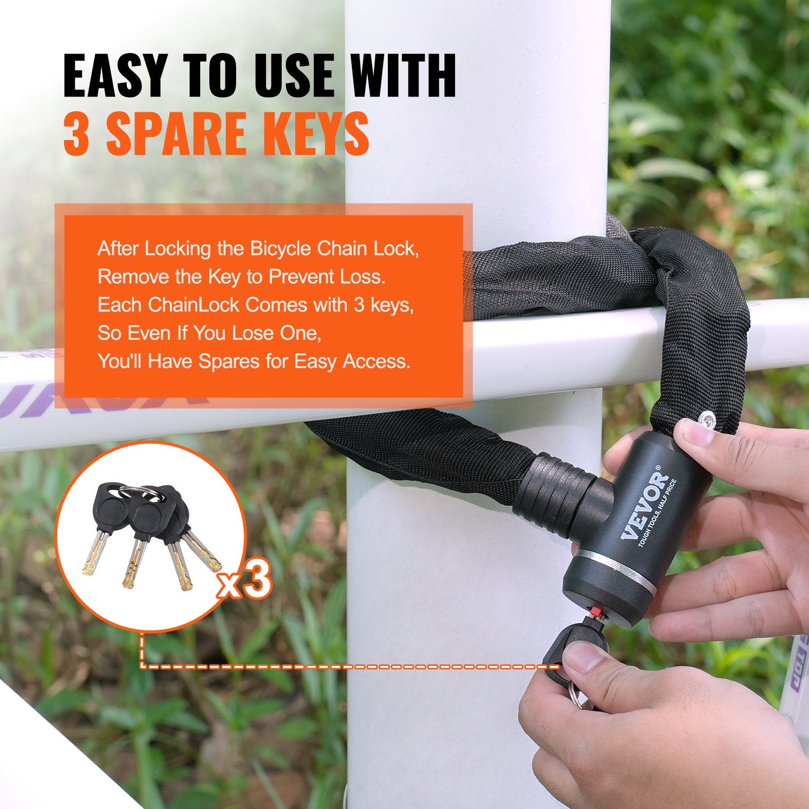 Non-Fiction Books: VEVOR Bike Chain Lock, 3.94 Ft Combination Bicycle Chain Lock with 3 Keys, Heavy Duty Anti-Theft High Security Bike Locks, Perfect for Bike, Motorcycle, Scooter, Bicycle, Door, Fence or Gate, 10mm