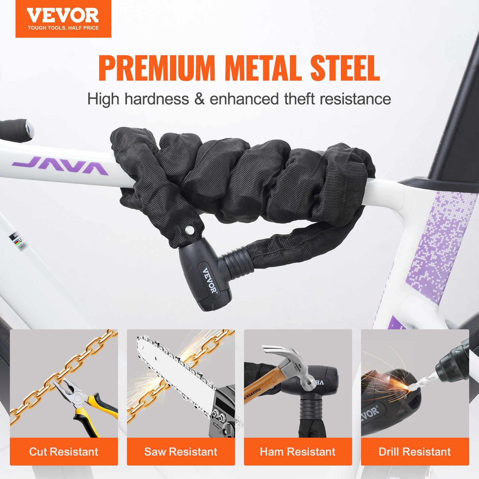 Non-Fiction Books: VEVOR Bike Chain Lock, 3.94 Ft Combination Bicycle Chain Lock with 4 Keys, Heavy Duty Anti-Theft High Security Bike Locks, Perfect for Bike, Motorcycle, Scooter, Bicycle, Door, Fence or Gate, 8mm