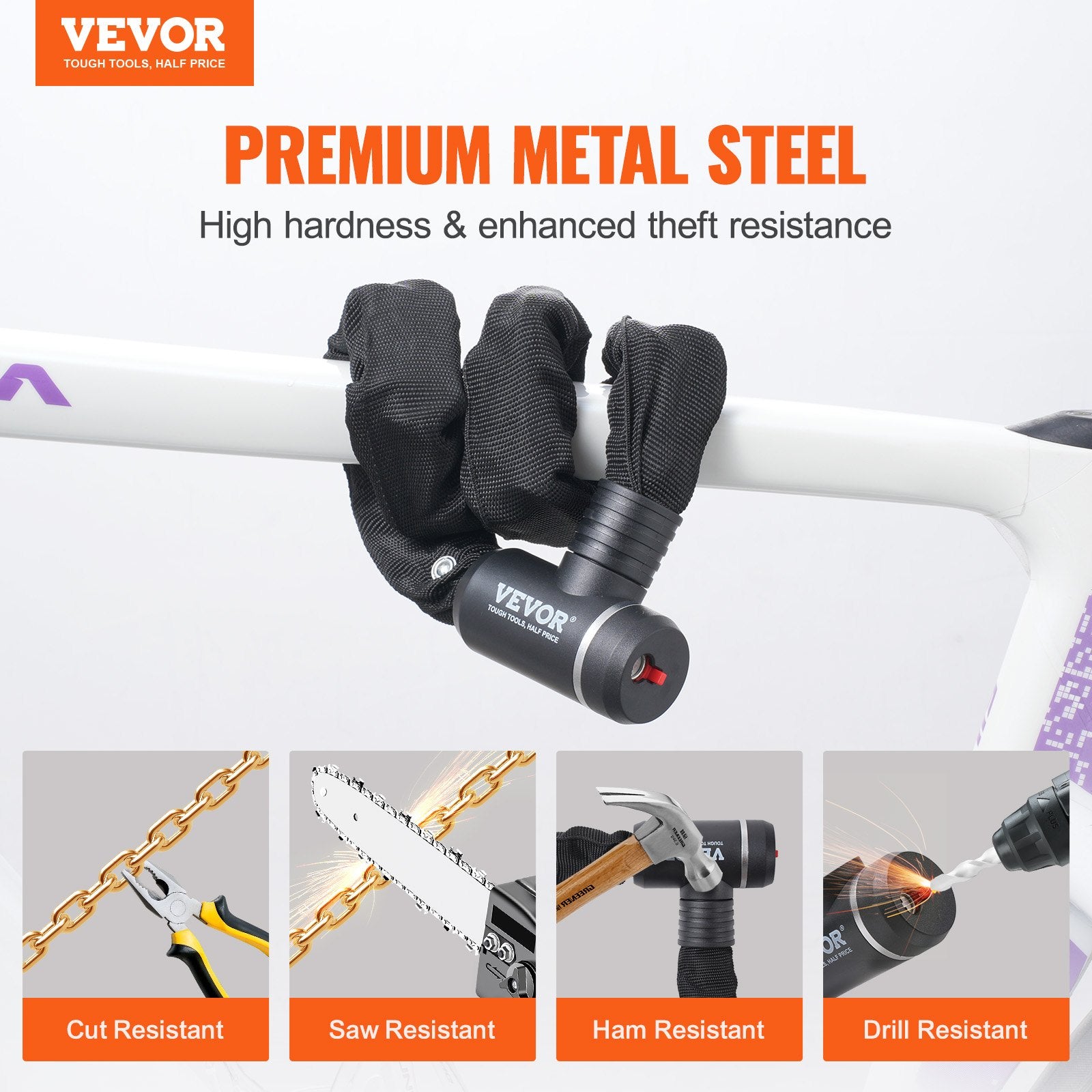 Non-Fiction Books: VEVOR Bike Chain Lock, 2.79 Ft Combination Bicycle Chain Lock with 2 Keys, Heavy Duty Anti-Theft High Security Bike Locks, Perfect for Bike, Motorcycle, Scooter, Bicycle, Door, Fence or Gate, 8mm