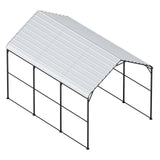 Outdoor Play Equipment: VEVOR Heavy Duty Metal Carport, 10' x 15' Outdoor Carport with Galvanized Steel Frame & Roof, Car Tent Garage Shade with Removable Sidewalls, Multi-Use Car Shelter for Pickup, Boat, Car & Tractors