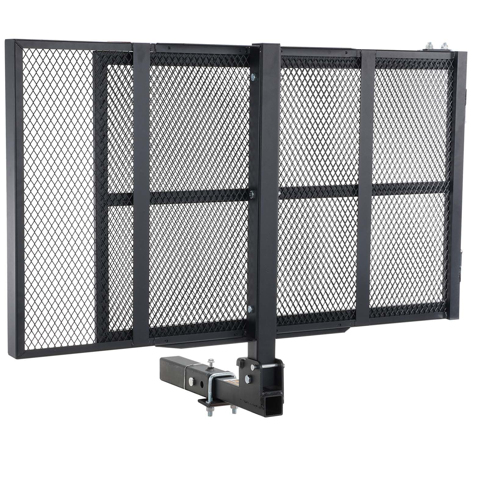 Bicycle Stands & Storage: VEVOR Hitch Mount Wheelchair Carrier 45.3" x 25.6", 500LBS Mobility Scooter Carrier with Folding Ramp, Iron Trailer Hitch Rack Basket with Stabilizer, Straps, Fit 2" Hitch Receiver for SUV Van Car