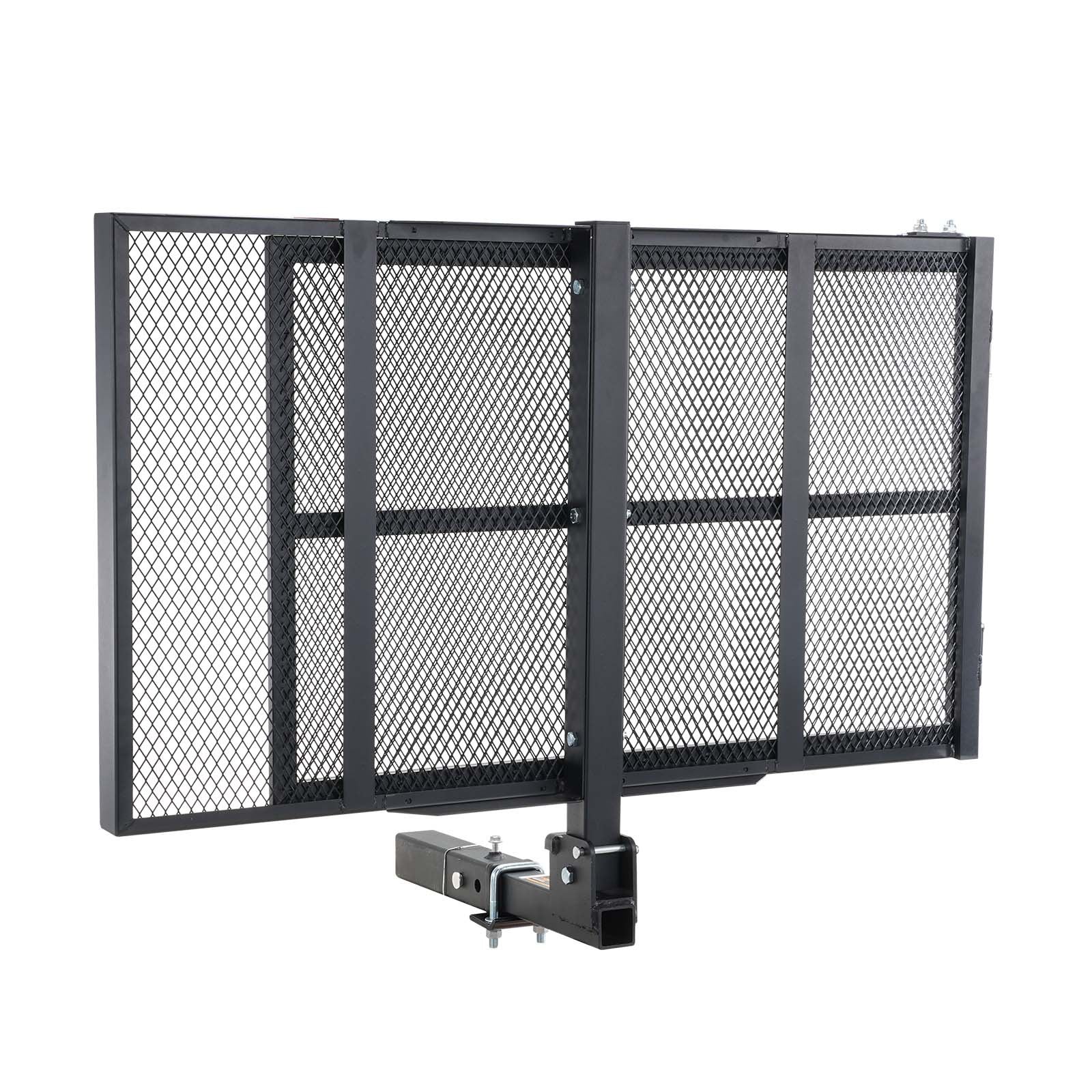 Bicycle Stands & Storage: VEVOR Hitch Mount Wheelchair Carrier 45.3" x 25.6", 500LBS Mobility Scooter Carrier with Folding Ramp, Iron Trailer Hitch Rack Basket with Stabilizer, Straps, Fit 2" Hitch Receiver for SUV Van Car