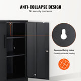 Storage Cabinets & Lockers: VEVOR Metal Storage Cabinet w/ 3 Keys 2 Adjustable Shelves & Magnetic Door Black
