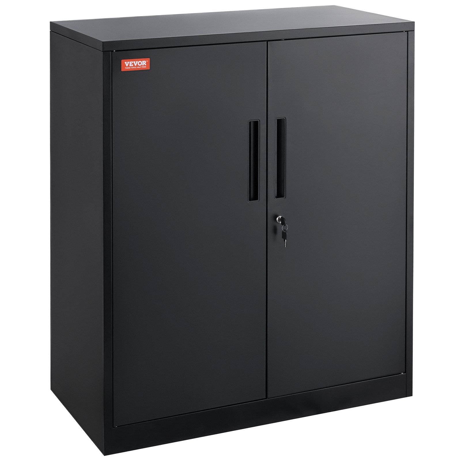 Storage Cabinets & Lockers: VEVOR Metal Storage Cabinet w/ 3 Keys 2 Adjustable Shelves & Magnetic Door Black