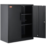 Storage Cabinets & Lockers: VEVOR Metal Storage Cabinet w/ 3 Keys 2 Adjustable Shelves & Magnetic Door Black