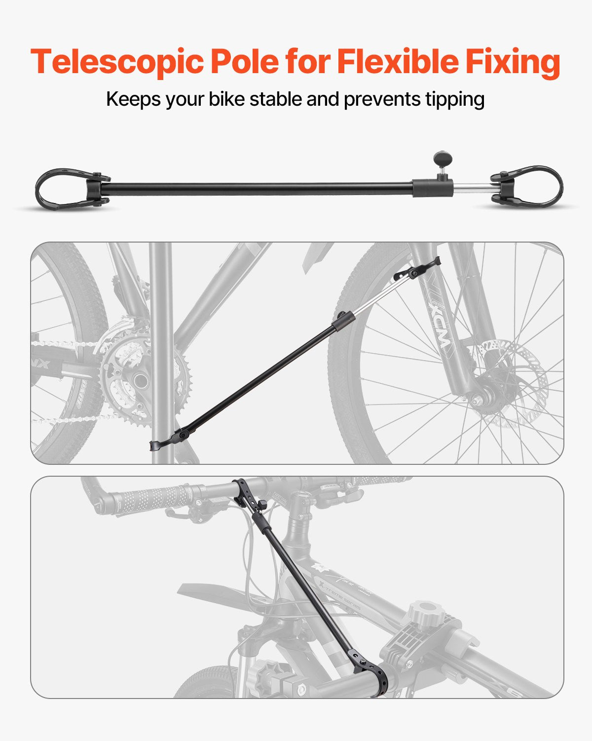 Bike Repair Stand, 29.9 kg Heavy-duty Bicycle Work Stand with 835-1440 mm Adjustable Height & Magnetic Tool Tray, Foldable Bicycle Maintenance Rack, Shop Home Mechanics for Mountain & Road Bike