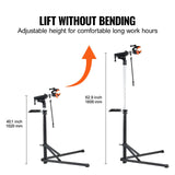 Batteries & Generators: VEVOR Bike Repair Stand, 66 lbs Heavy-duty Aluminum Bicycle Repair Stand, Adjustable Height Bike Maintenance Workstand with Magnetic Tool Tray Telescopic Arm, Foldable Bike Work Stand for Home, Shops
