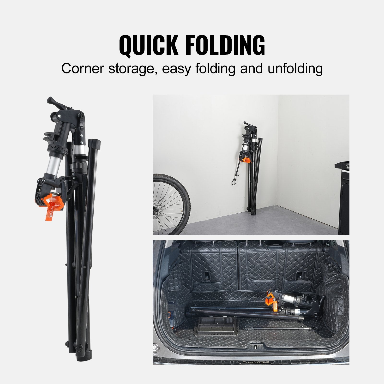 Batteries & Generators: VEVOR Bike Repair Stand, 66 lbs Heavy-duty Aluminum Bicycle Repair Stand, Adjustable Height Bike Maintenance Workstand with Magnetic Tool Tray Telescopic Arm, Foldable Bike Work Stand for Home, Shops