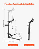 Bicycle Stands & Storage: VEVOR Bike Repair Stand, 38.56 kg Heavy-duty Bicycle Work Stand with 1035-1630 mm Adjustable Height & Magnetic Tool Tray, Foldable Bicycle Maintenance Rack, Shop Home Mechanics for Mountain & Road Bike